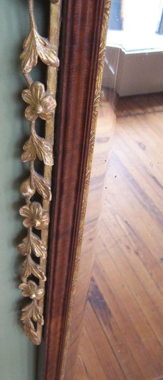 18th Century Dutch Queen Anne Mahogany Filigree and Giltwood Mirror
