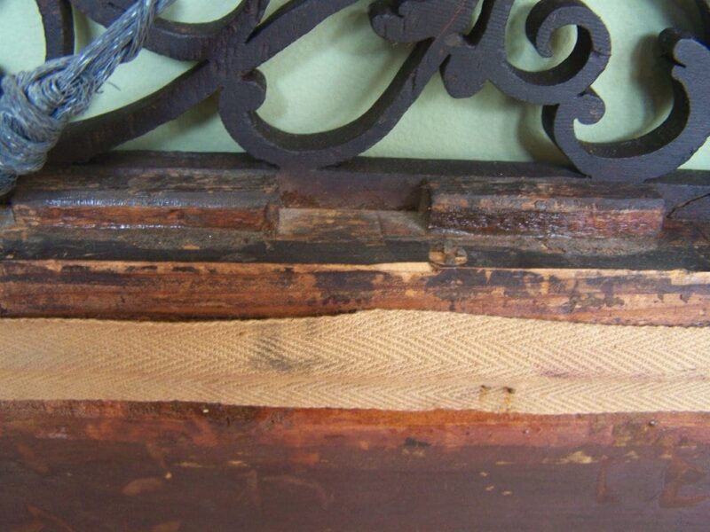 18th Century Dutch Queen Anne Mahogany Filigree and Giltwood Mirror