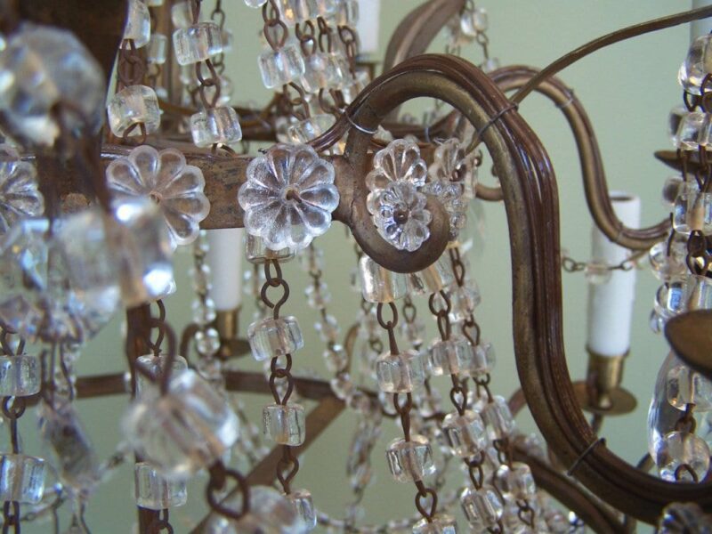 18th Century Italian Empire Double Pricket Chandelier