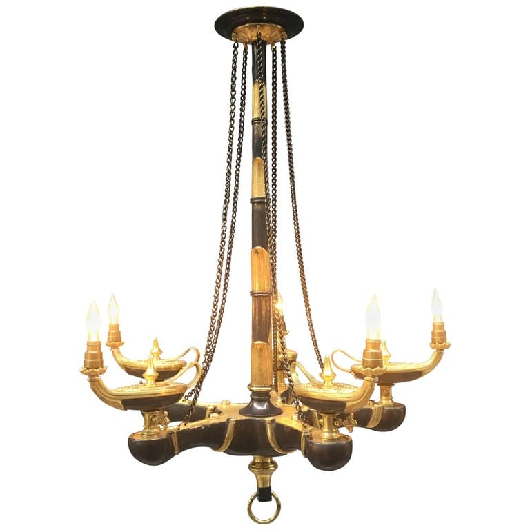 Mid-19th Century French Bronze Chandelier