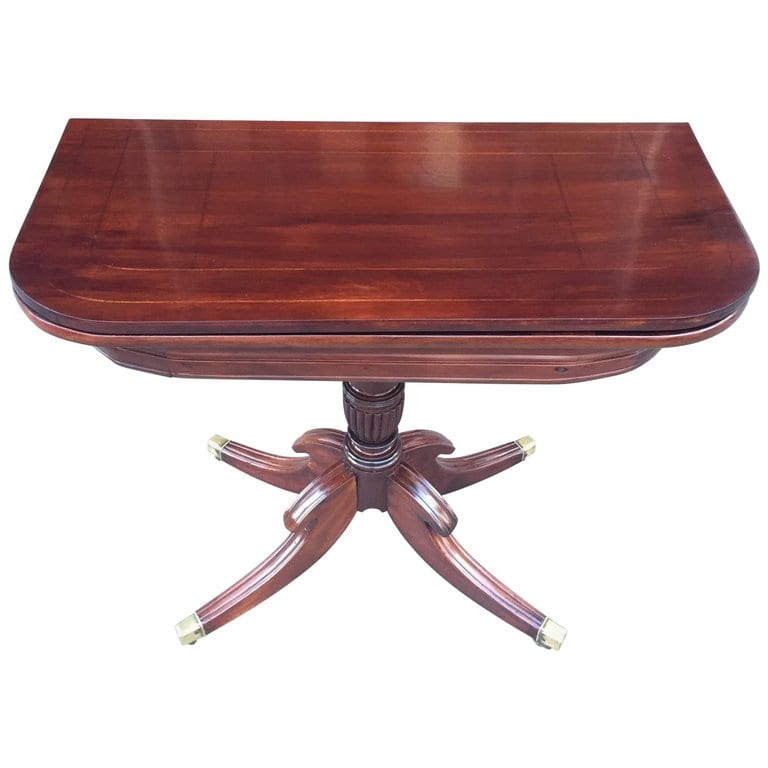 19th Century Regency Satinwood Barbados Card Table