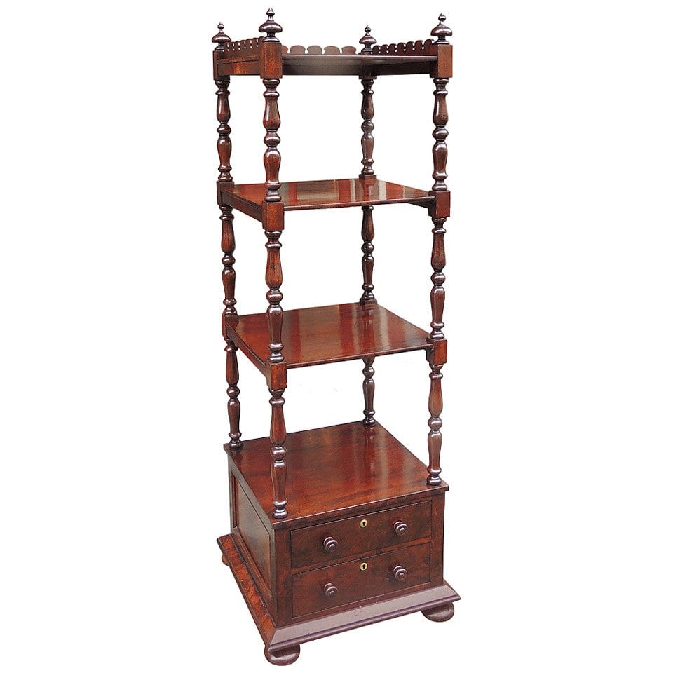 19th Century English Regency Mahogany Library Stand