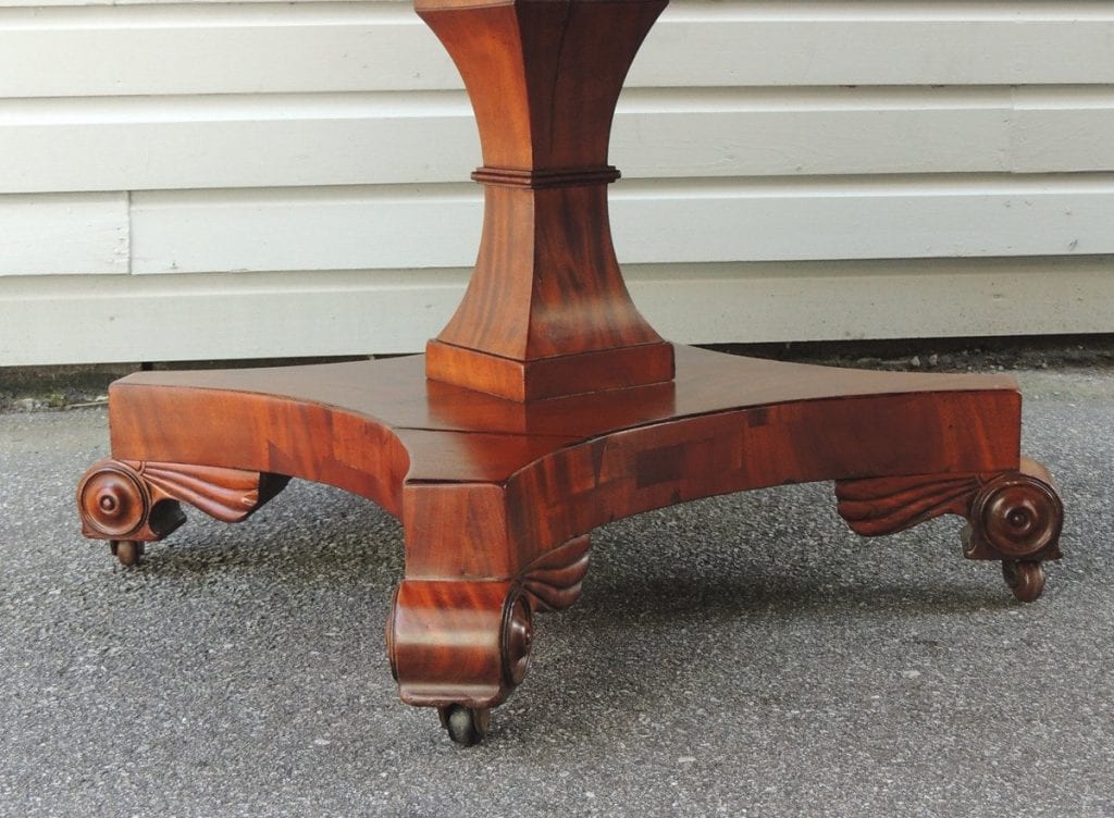 19th Century English Regency Library Table with Writing Slide