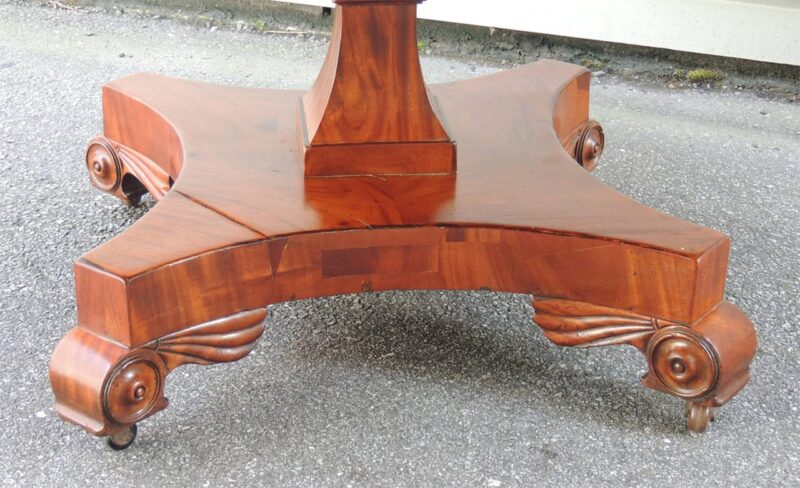 19th Century English Regency Library Table with Writing Slide