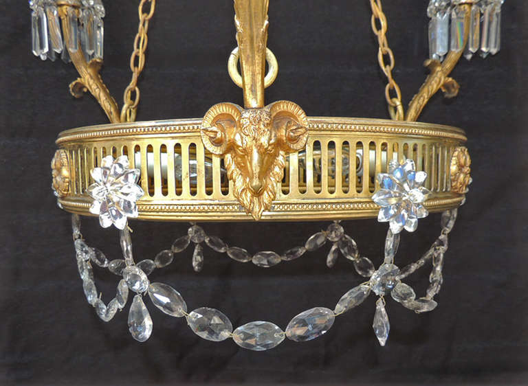 19th Century French Régence Bronze Chandelier