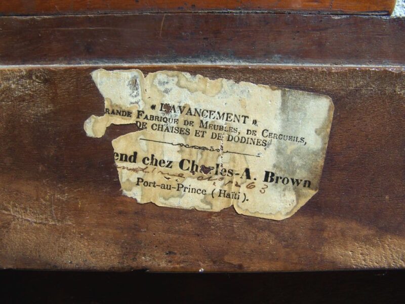 Rare Labeled 19th Century Haitian French Colonial Day Bed from the West Indies