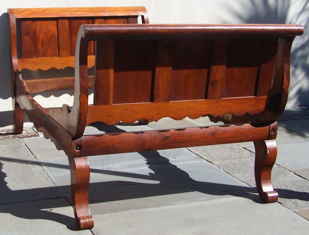 Rare Labeled 19th Century Haitian French Colonial Day Bed from the West Indies