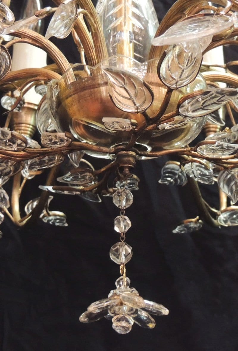 20th Century German Crystal Maison Bagues-style Stamped Chandelier