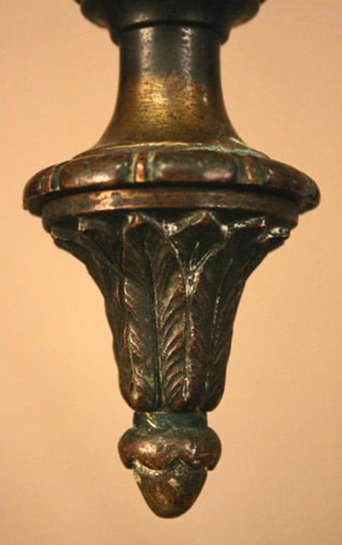 20th Century Italian Adam Style Bronze Chandelier