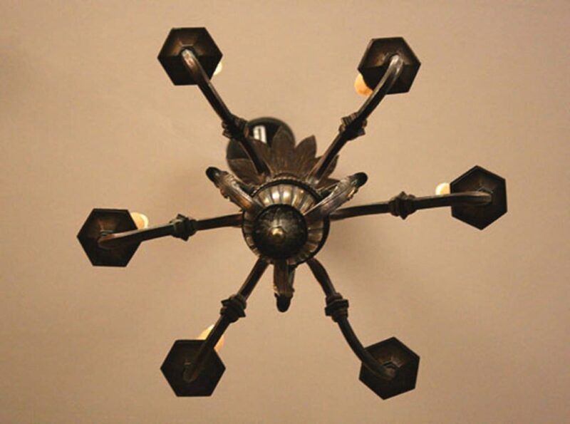 20th Century Italian Adam Style Bronze Chandelier