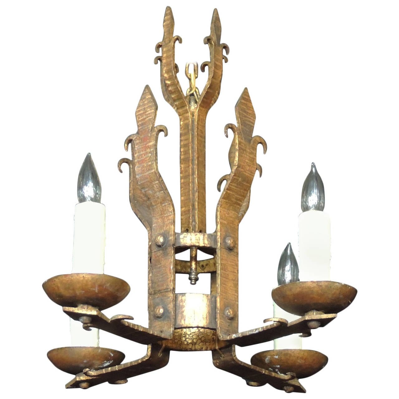 20th Century Spanish Iron Chandelier