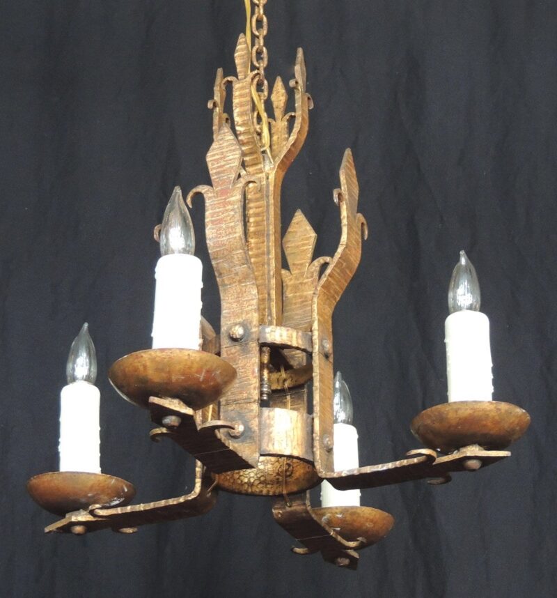 20th Century Spanish Iron Chandelier