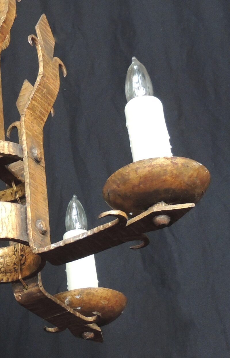 20th Century Spanish Iron Chandelier