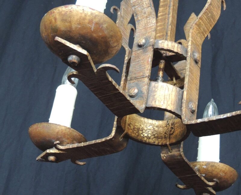 20th Century Spanish Iron Chandelier