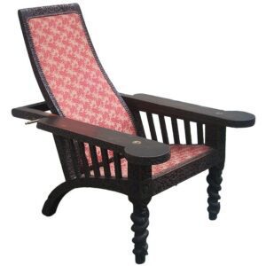 19th Century Anglo-Indian Carved and Caned Campeche Chair