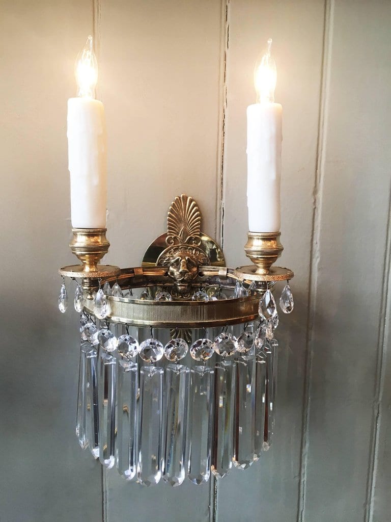 Pair of Early 19th Century Regency Lion Sconces