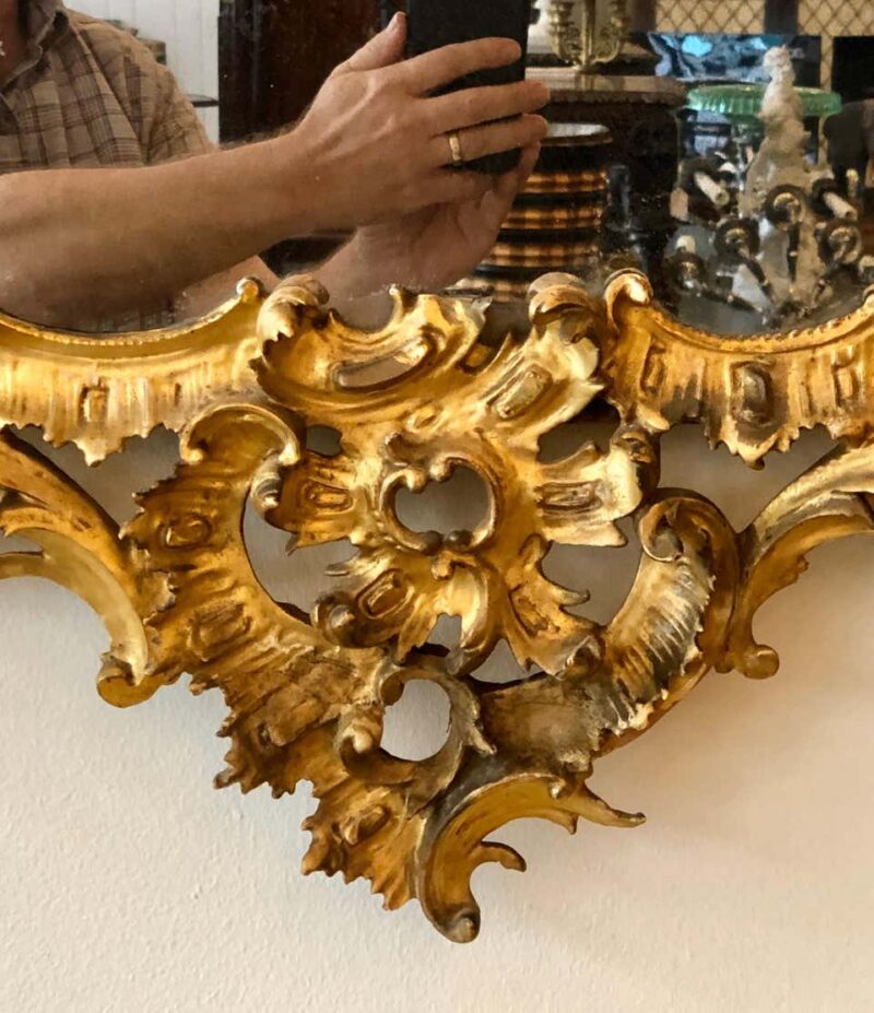 English Chippendale Carved Giltwood Mirror, 18th Century - Image 8