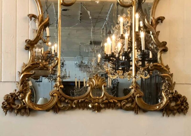 19th Century Chinese Chippendale Overmantel Mirror with HO HO Birds - Image 6