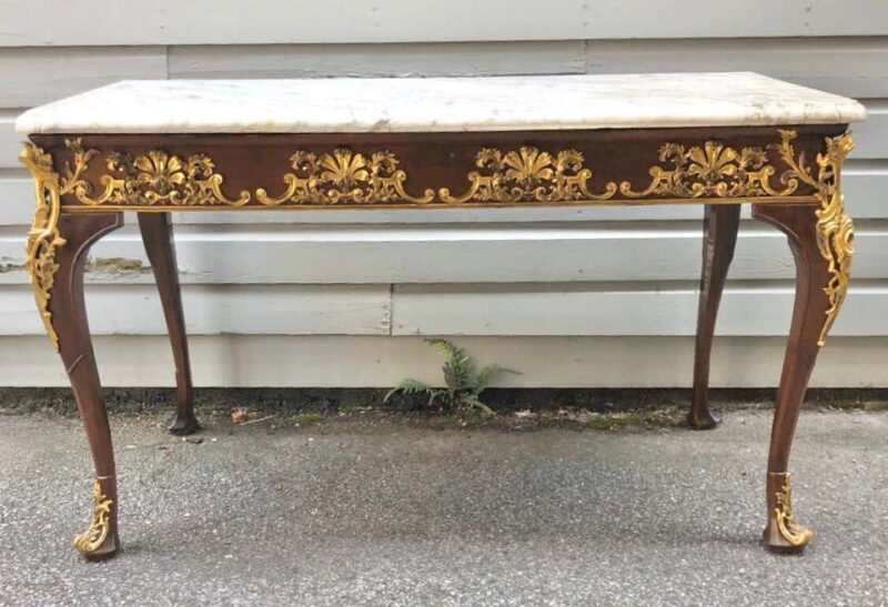 Malahide Castle George II Irish Marble-Top and Mahogany Console / Slab Table - Image 2