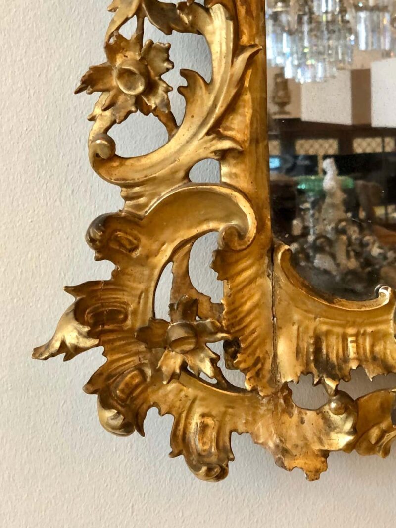 English Chippendale Carved Giltwood Mirror, 18th Century - Image 9