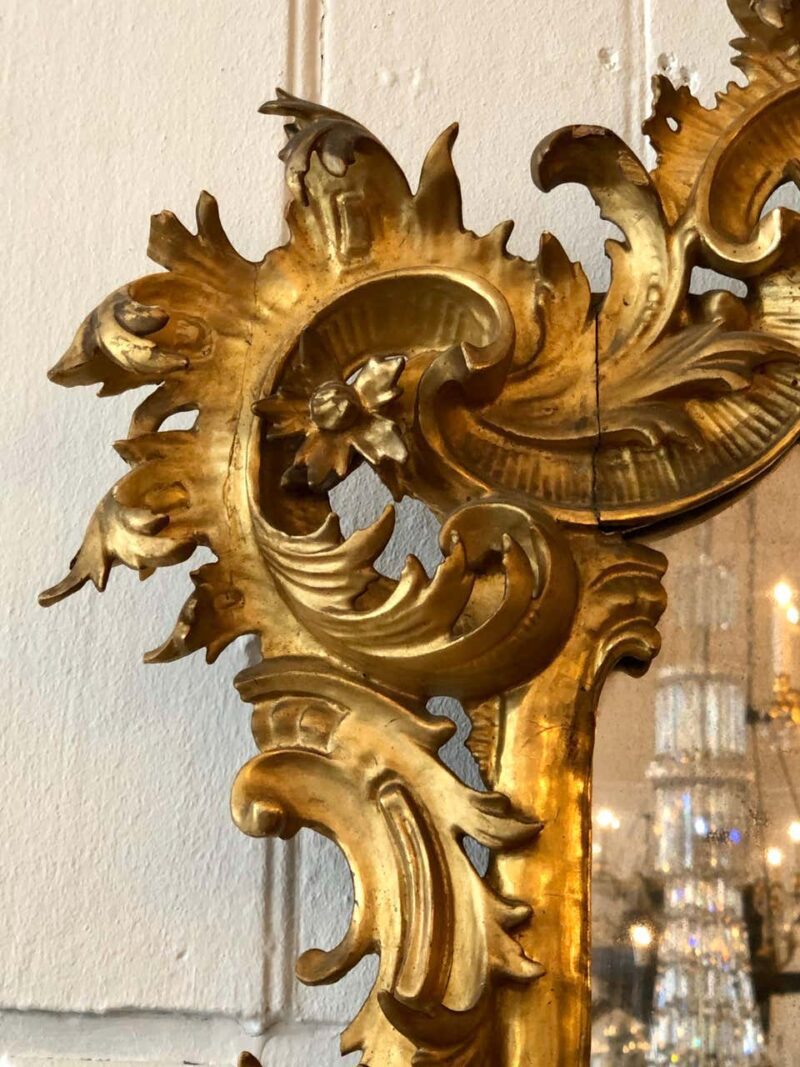English Chippendale Carved Giltwood Mirror, 18th Century - Image 10
