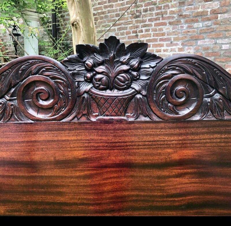 American Federal Four Poster Mahogany King-Size Bed, Early 19th Century - Image 11