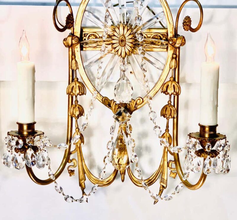 Classical Regency Style Pair of Caldwell Sconces, circa 1920s - Image 3