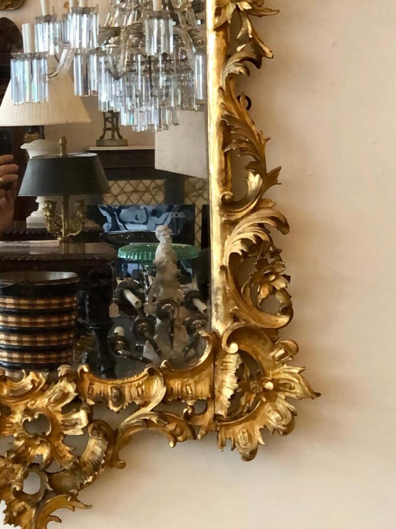 English Chippendale Carved Giltwood Mirror, 18th Century - Image 5