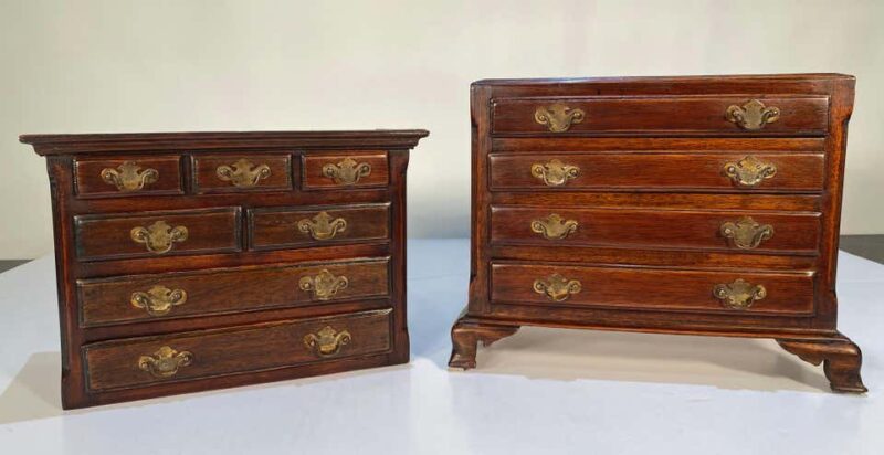Jamaican 20th Century Miniature Mahogany Chippendale Chest on Chest - Image 6