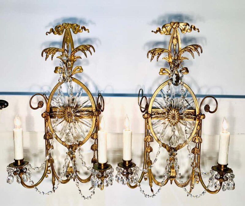 Classical Regency Style Pair of Caldwell Sconces, circa 1920s - Image 6