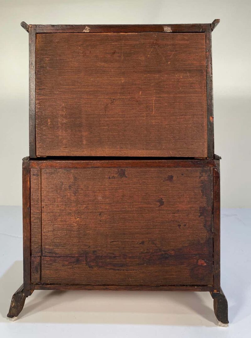 Jamaican 20th Century Miniature Mahogany Chippendale Chest on Chest - Image 8