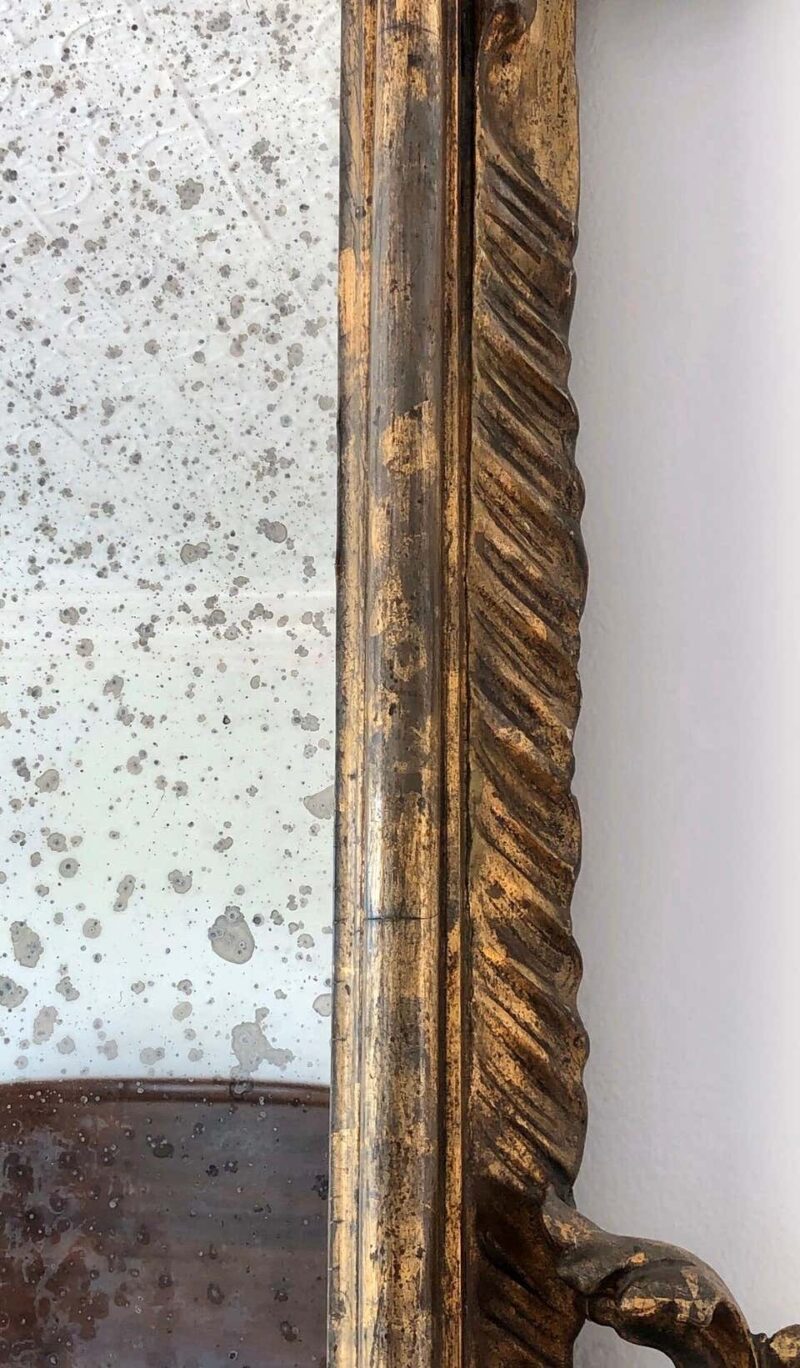 18th Century Carved Giltwood Baroque Italian Mirror - Image 8