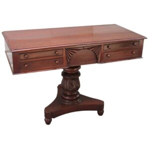 Early 19th Century Caribbean Regency Mahogany Pedestal Serving Table