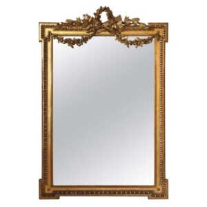 19th Century French Louis XVI Style Gilded Mirror