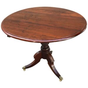 Early 19th Century Caribbean Mahogany Tilt-Top Breakfast Center Table