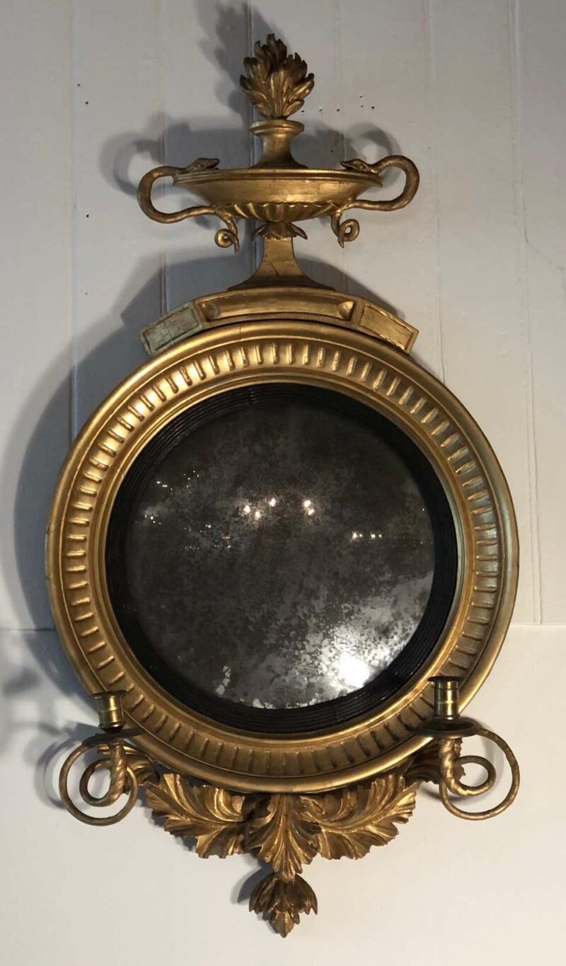 19th Century Period Regency Girandole Mirror Labeled John Hay & Son - Image 8