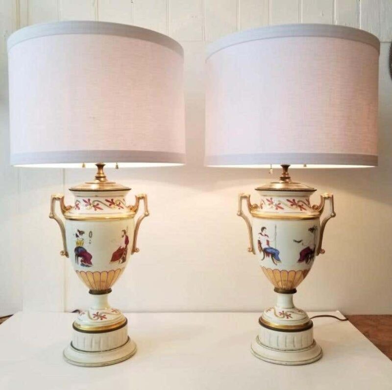 19th Century English Regency Grecian Style Urns Converted to Lamps - Image 2