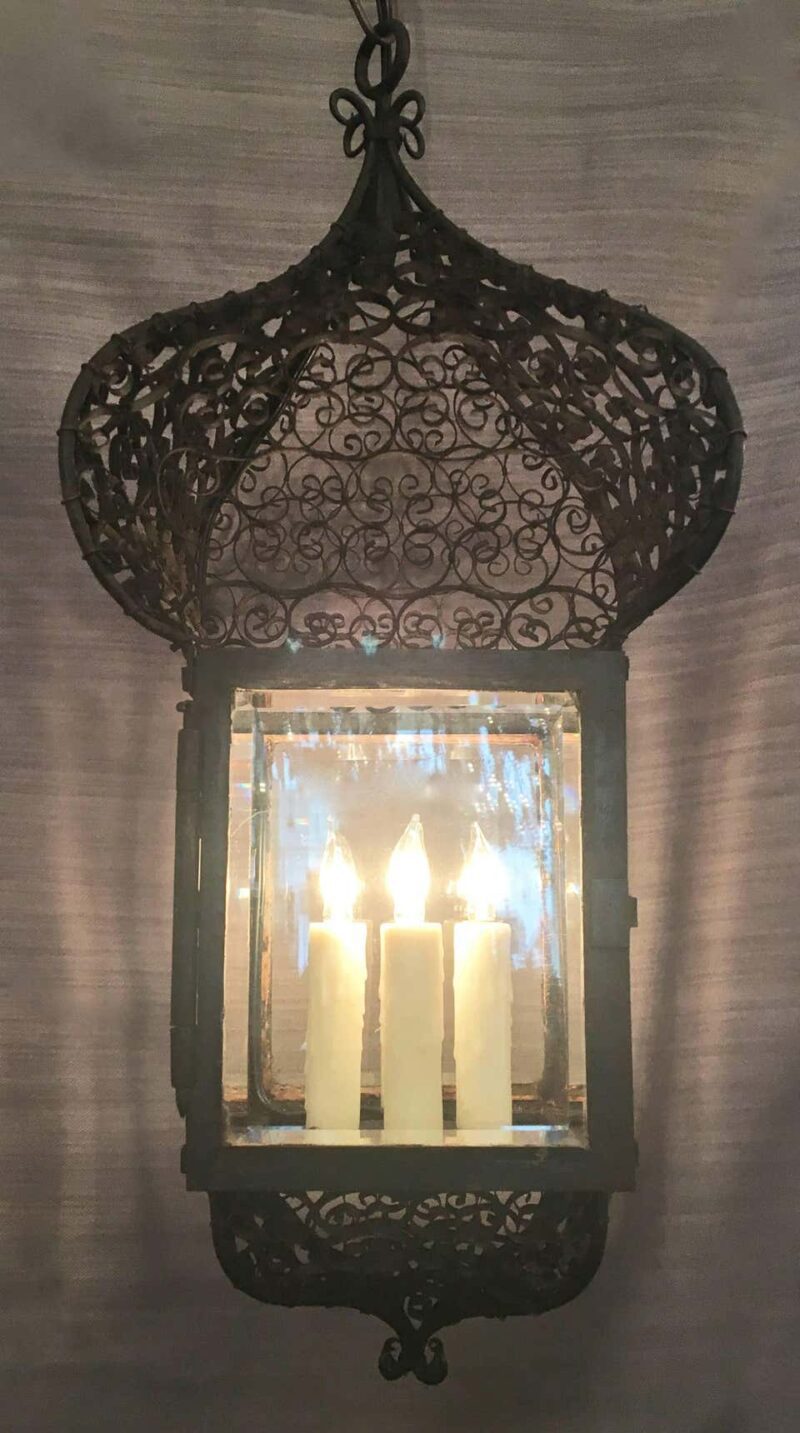19th Century French Moroccan Iron Lantern - Image 2