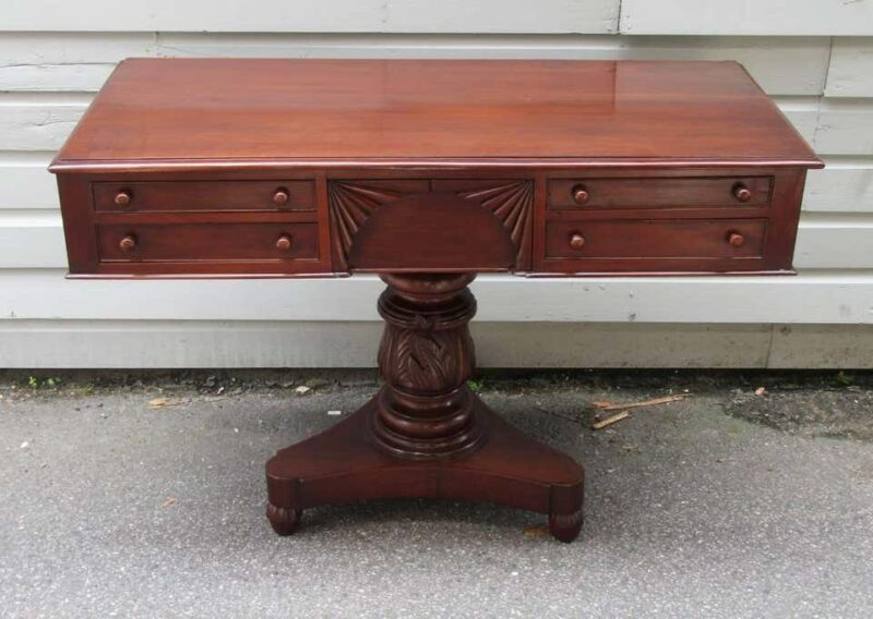 Early 19th Century Caribbean Regency Mahogany Pedestal Serving Table - Image 2