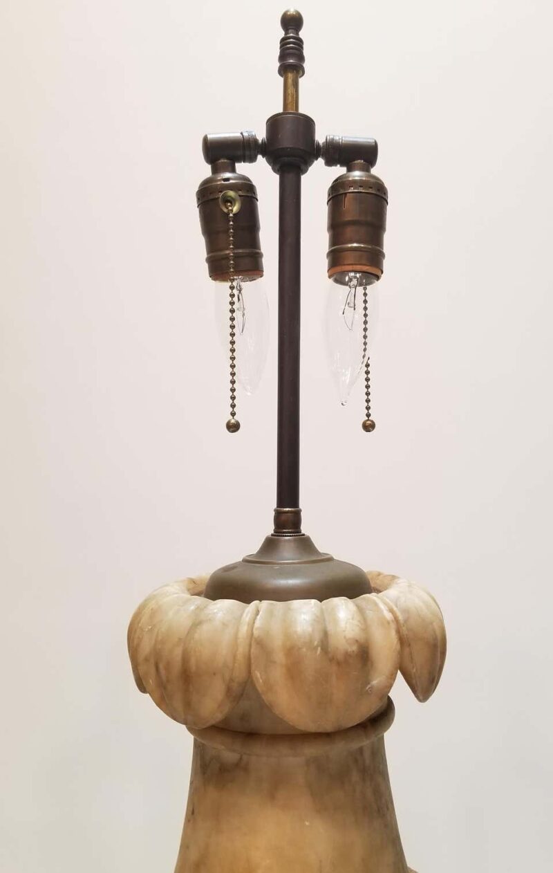 19th Century Carved Marble Urn, Mounted as a Lamp - Image 3