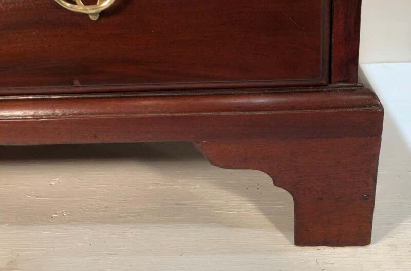 18th Century Solid Mahogany English Bachelors Chest with Brushing Slide - Image 3