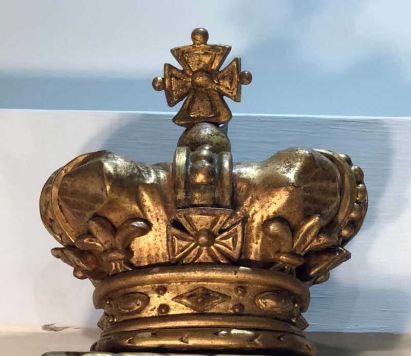 19th Century English Regency Convex Looking Glass with Girandole Arms - Image 3