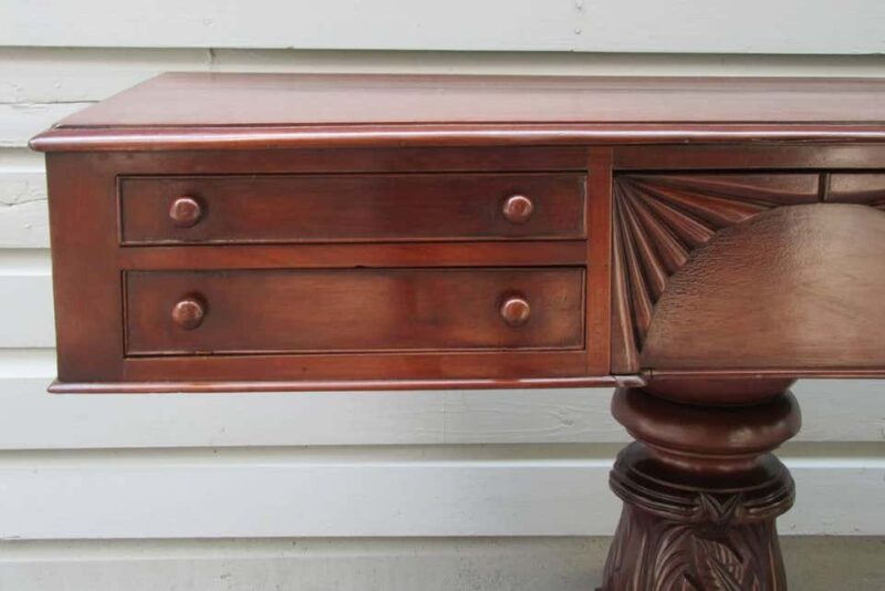 Early 19th Century Caribbean Regency Mahogany Pedestal Serving Table - Image 3