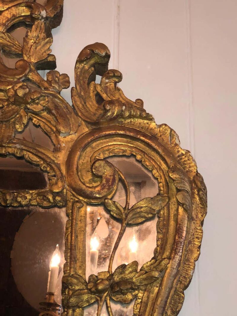 18th Century French Régence Giltwood Mirror - Image 4