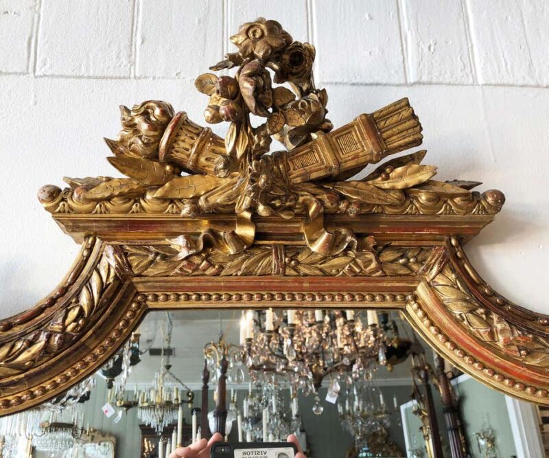 Mid-19th Century Italian Carved Giltwood Mirror - Image 4