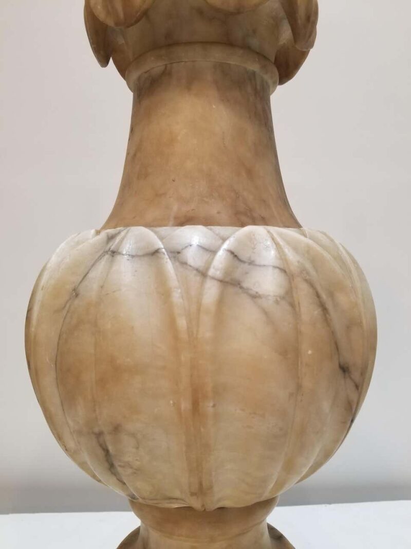 19th Century Carved Marble Urn, Mounted as a Lamp - Image 4