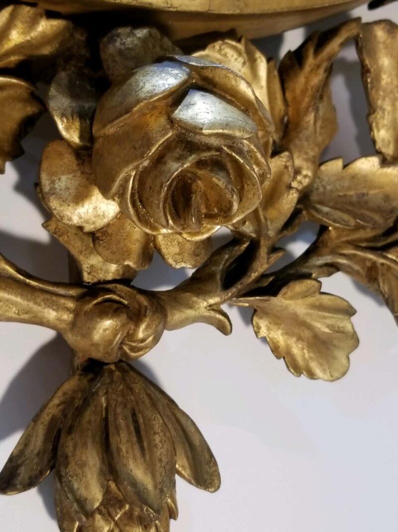 19th Century English Regency Convex Looking Glass with Girandole Arms - Image 5