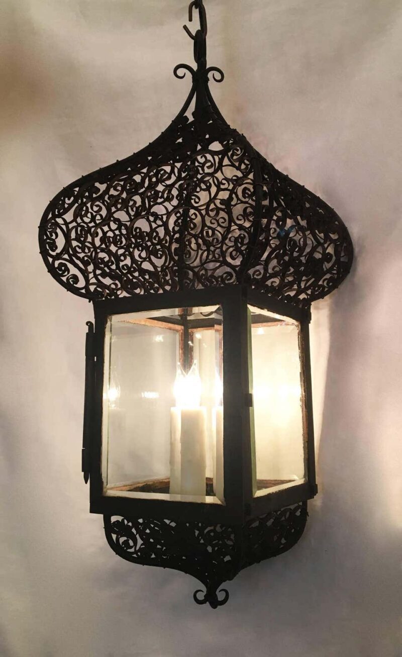 19th Century French Moroccan Iron Lantern - Image 5