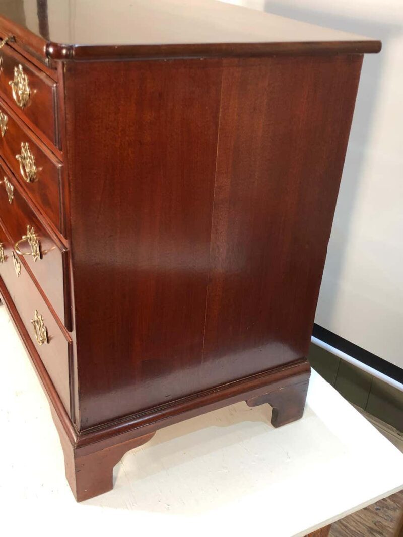 18th Century Solid Mahogany English Bachelors Chest with Brushing Slide - Image 6