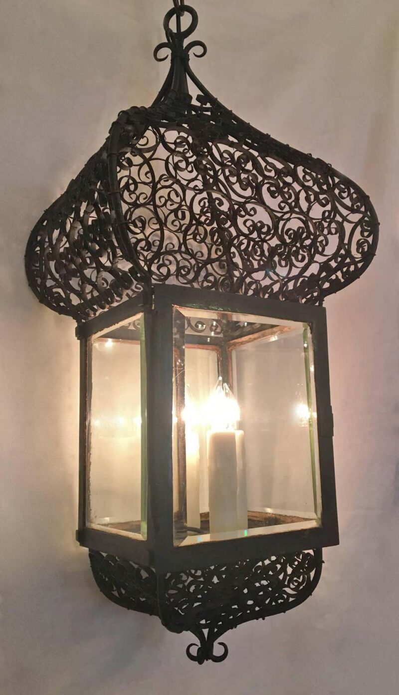 19th Century French Moroccan Iron Lantern - Image 6
